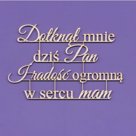 Tekturka Crafty Moly Napis G11 - Dotknał mnie dzisiaj Pan...